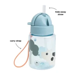 Done By Deer Drinkfles Met Rietje - Tiny Farm - Blue Clearance