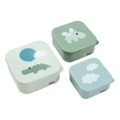 Done By Deer Happy Clouds Snackbox Green 3 Stuks Online