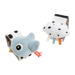 Done by Deer Happy Clouds Polsrammelaar – Set van 2 stuks - Blauw