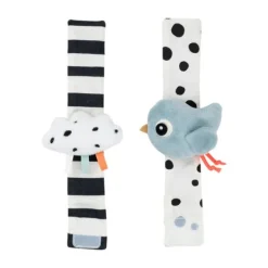 Done by Deer Happy Clouds Polsrammelaar – Set van 2 stuks - Blauw