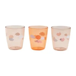 Done by Deer Happy Clouds Kinderglas - 3 Stuks - Green New