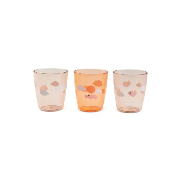 Done by Deer Happy Clouds Kinderglas - 3 Stuks - Green New