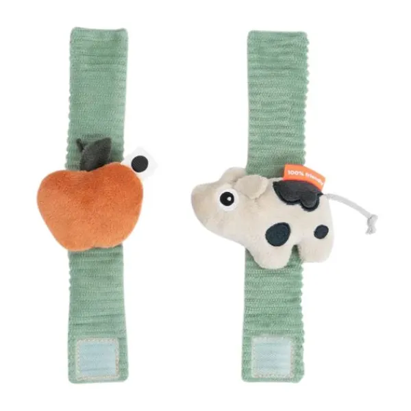 Done by Deer Polsrammelaar Set - Tiny Farm - Dotti Green - 2 Stuks Discount