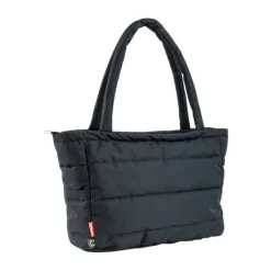 Done By Deer Quilted Changing Tote Bag Black New