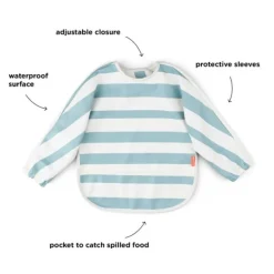 Done By Deer Stripes Slab - Met Mouwen - Blue Hot