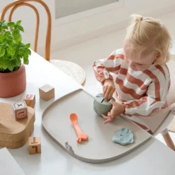 Done By Deer Stripes Slab - Met Mouwen - Blue Hot