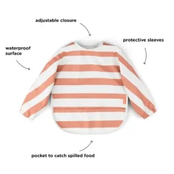 Done By Deer Stripes Slab - Met Mouwen - Blue Hot