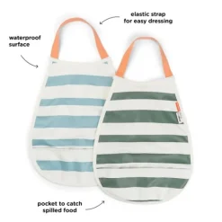 Done By Deer Stripes Slab - 2 Stuks - Blue/Green Best