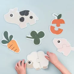 Done by Deer Tiny Farm Eerste Puzzel - Colour Mix Sale