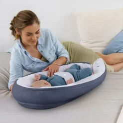 Doomoo Cocoon Moon Babynestje Blue / Grey Discount