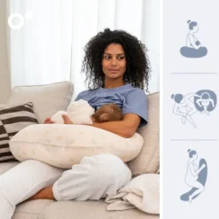 Doomoo Voedingskussen Twisty 2-in-1 - Petals Latte Sale