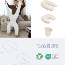 Doomoo Voedingskussen Twisty 2-in-1 - Petals Latte Sale