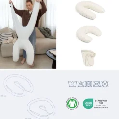 Doomoo Voedingskussen Twisty 2-in-1 - Petals Latte Sale