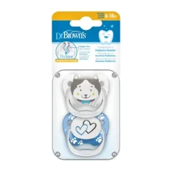 Dr. Brown's Animal Faces Fopspeen Fase 2 Blauw Sale