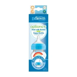 Dr. Brown’s Options+ Starter Kit Fles / Sippy Blauw 270 ml Hot