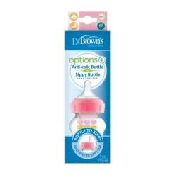 Dr. Brown’s Options+ Starter Kit Fles / Sippy Blauw 270 ml Hot