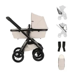 Dubatti One E6 Kinderwagen Dark Brown / Walnut Brown | Dubatti by Römer Autostoeltje Babysafe Pro | Vario Base 5Z Outlet