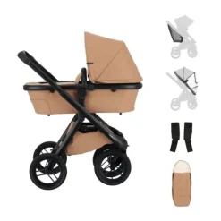 Dubatti One E6 Kinderwagen Dark Brown / Walnut Brown | Dubatti by Römer Autostoeltje Babysafe Pro | Vario Base 5Z Outlet