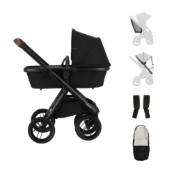 Dubatti One E6 Kinderwagen Dark Brown / Walnut Brown | Dubatti by Römer Autostoeltje Babysafe Pro | Vario Base 5Z Outlet