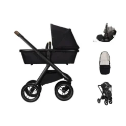 Dubatti One E5 Kinderwagen 3-in-1 - Black / Dark Brown - Grey | Dubatti by Britax Römer BABY-SAFE 5Z2 Autostoel - Storm Grey Outlet