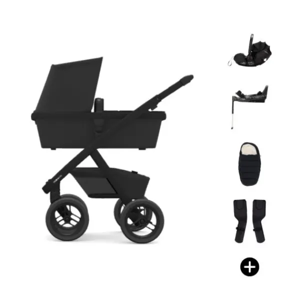 Dubatti Two E2 Kinderwagen Bundel - Pitch Black / Black / Black Online