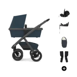 Dubatti Two E2 Kinderwagen Bundel - Pitch Black / Black / Black Online