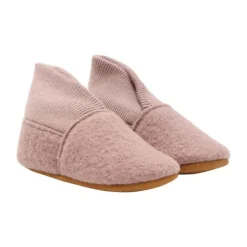 En Fant Wool Slippers Rib - Bark - Maat 19/20 Discount