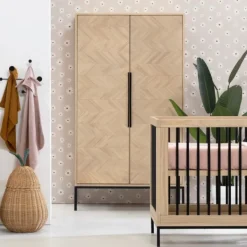 Europe Baby Beau Babykamer Naturel | Bed 60 x 120 cm + Commode Hot
