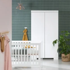 Europe Baby Briljant Kledingkast 2-Deurs Wit Hoogglans Hot