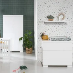 Europe Baby Briljant Kledingkast 2-Deurs Wit Hoogglans Hot