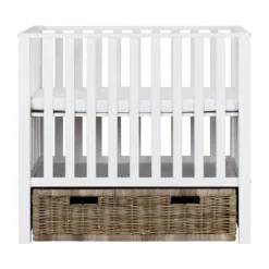 Europe Baby Mees Box Met Rieten Lade Mat Zwart New