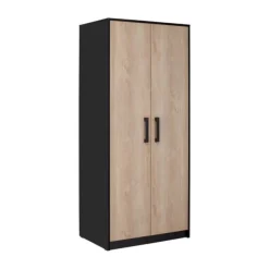 Europe Baby Nova Kledingkast 2-Deurs Zwart Eiken Clearance