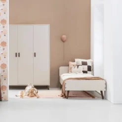 Europe Baby Olivia Kledingkast - 3-Deurs - Oatmeal - Retro New