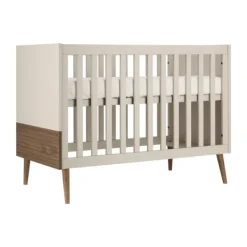 Europe Baby Sev Babykamer Oatmeal/Walnoot | Ledikant 60x120 + Commode Online