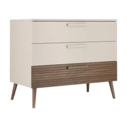 Europe Baby Sev Babykamer Oatmeal/Walnoot | Ledikant 60x120 + Commode Online