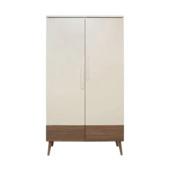 Europe Baby Sev Babykamer Oatmeal/Walnoot | Ledikant 60x120 + Commode Online