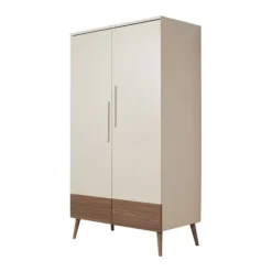 Europe Baby Sev Babykamer Oatmeal/Walnoot | Ledikant 60x120 + Commode Online