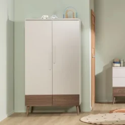 Europe Baby Sev Babykamer Oatmeal/Walnoot | Ledikant 60x120 + Commode Online