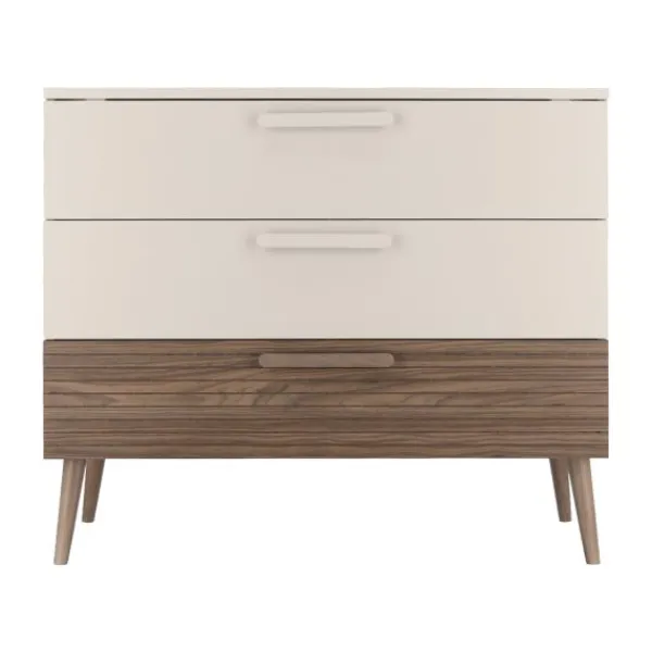 Europe Baby Sev Commode - Oatmeal/Walnoot New