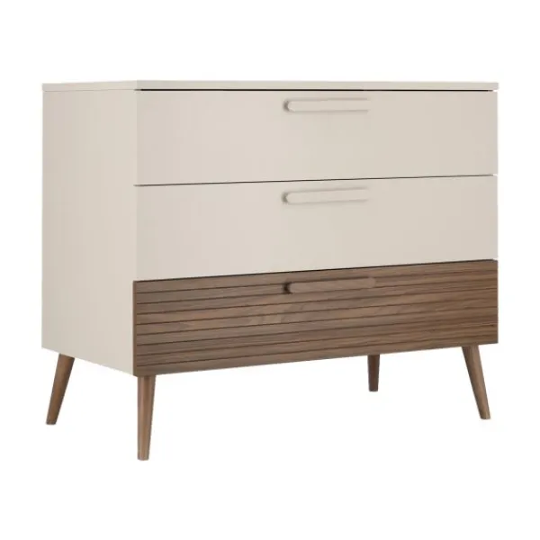 Europe Baby Sev Commode - Oatmeal/Walnoot New