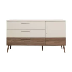 Europe Baby Sev XL Commode - Oatmeal/Walnoot New