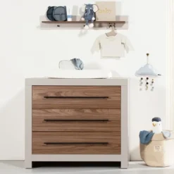 Europe Baby Vittoria Babybed - Cashmere / Walnut - 60 x 120 cm Sale