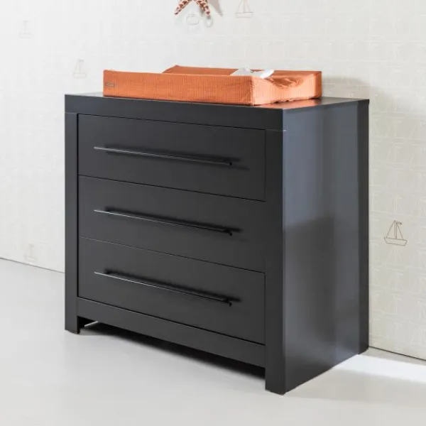 Europe Baby Vittoria III Babykamer Zwart | Bed 70 x 140 cm + Commode Outlet