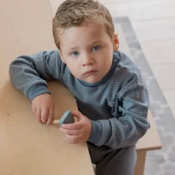 Feetje Wafel Pyjama - Mt. 62 - Ijsblauw Discount