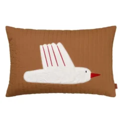 Ferm Living - Bird Quilted Kussen - 60x40 cm - Sugar Kelp Outlet