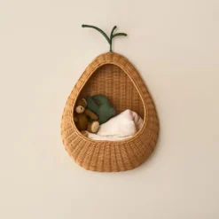 Ferm Living Gevlochten Wandmand Pear - Natural Clearance