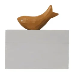 Ferm Living Harbour Box - Coral - Mist Blue/Aged Gold Outlet