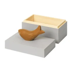 Ferm Living Harbour Box - Coral - Mist Blue/Aged Gold Outlet