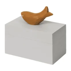 Ferm Living Harbour Box - Coral - Mist Blue/Aged Gold Outlet