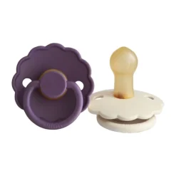FRIGG Daisy Fopspeen - 0-6 Mnd - 2 Stuks - Violet Dream / Cream Sale